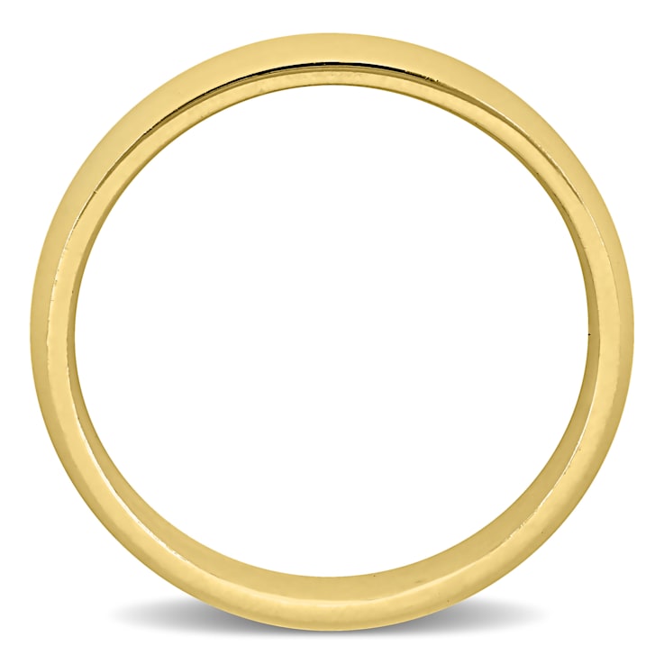 Men's 4.5mm Polished Finish Comfort Fit Wedding Band in 14K Yellow Gold