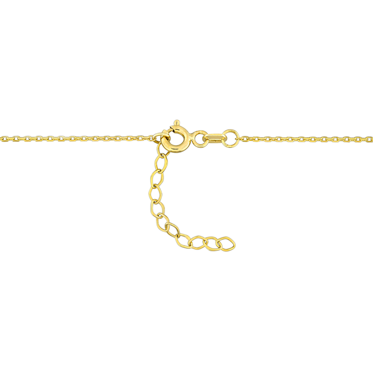 1 CT TGW Ruby and 7.5-8MM Freshwater Pearl with 1/5 CT TW Diamond
Necklace in 10K Yellow Gold