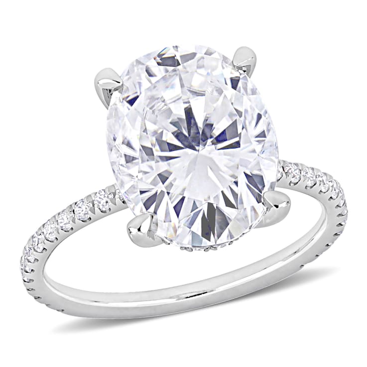 4-7/8 CT DEW Created Moissanite Engagement Ring in 10K Gold