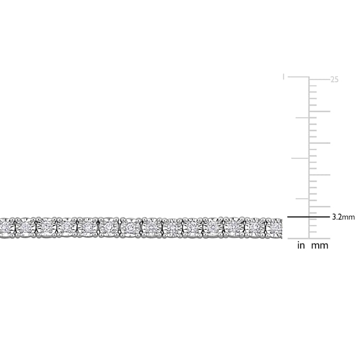 1 CT TW Lab-Grown Diamond Tennis Bracelet in Sterling Silver
