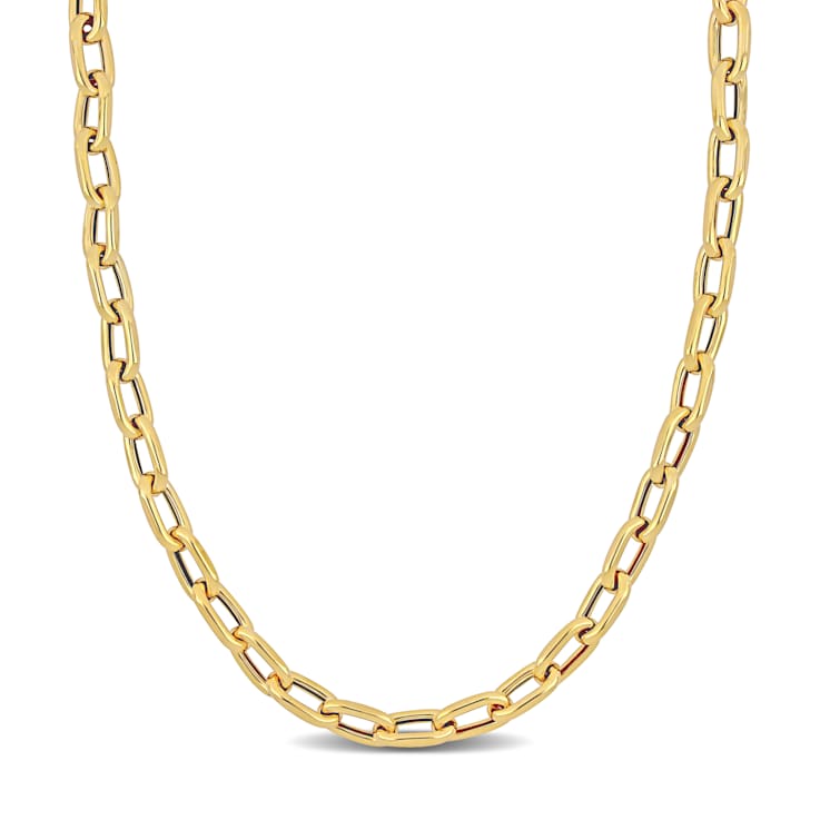 6.5mm Oval Link Necklace in 14k Yellow Gold, 22 in
