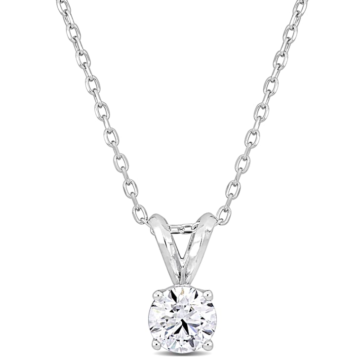 0.75ctw Lab-Grown Diamond Solitaire Pendant with Chain in Platinum (IGI Certified)