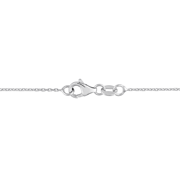 2/5 CT TGW Ruby and 2 1/5 CT TW Diamond Teardrop Necklace in 18K White Gold