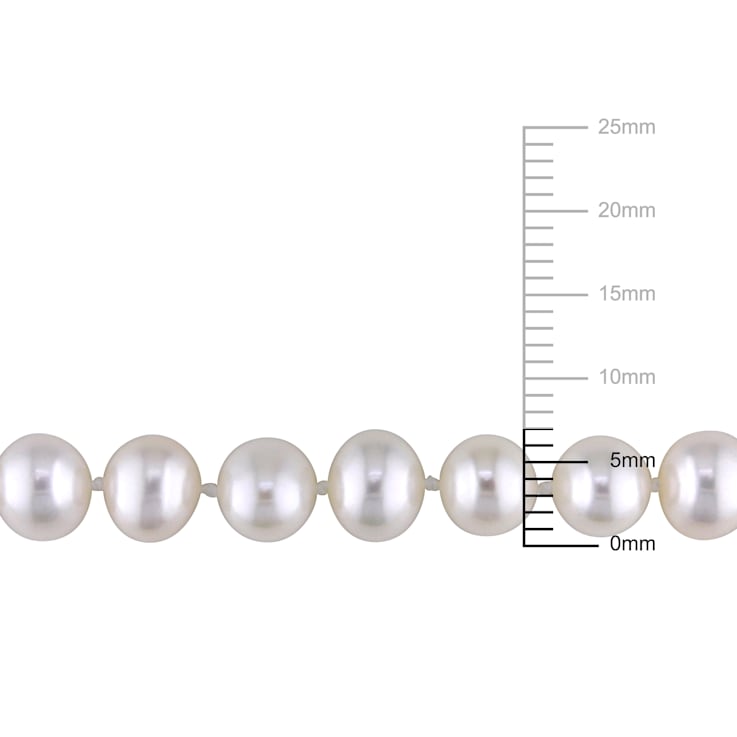 7 - 7.5 MM Cultured Freshwater Pearl 16" Strand with Sterling
Silver Clasp