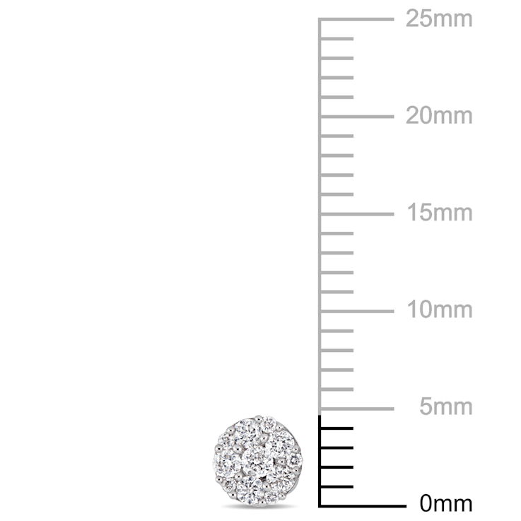 1/4 CT Diamond TW Fashion Post Earrings 10k White Gold GH I2;I3