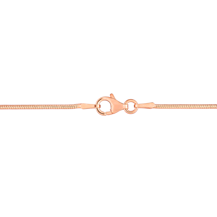 1.2MM Snake Chain Necklace in Rose Plated Sterling Silver