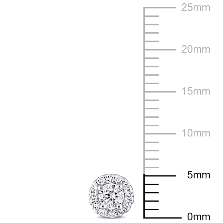 1/3 CT TDW Diamond Cluster Stud Earrings in Platinum