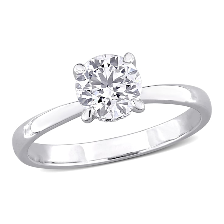 1 CT TW Lab-Grown Diamond Engagement Ring in 14K White Gold