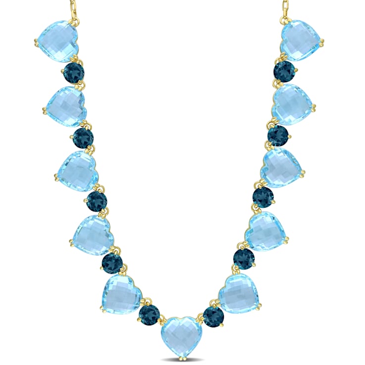 139 1/2 CT TGW Sky Blue Topaz and London Blue Topaz Necklace
