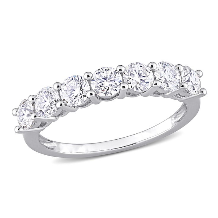 1 CT DEW Created Moissanite Anniversary Band in Sterling Silver