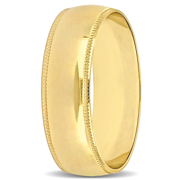 Ladies 6mm Polished Finish Wedding Band in 10K Yellow Gold