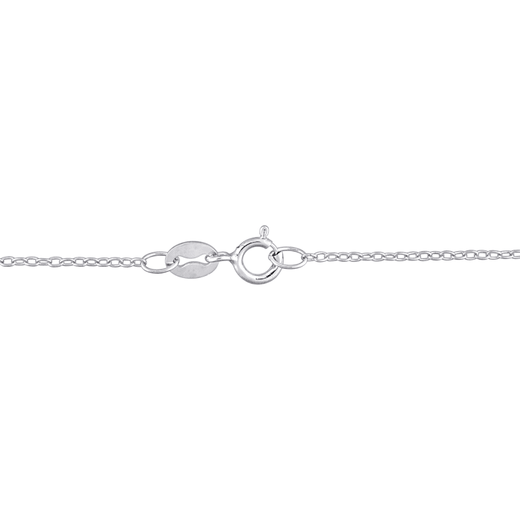 1 7/8 CT TGW Created Ruby and Created White Sapphire Heart Necklace in
Sterling Silver