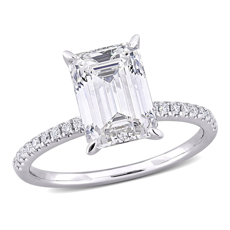 3 1/10 CT TW Lab-Grown Diamond Engagement Ring in 14K White Gold