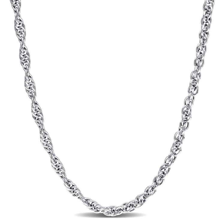 3.7MM Singapore Necklace in Sterling Silver