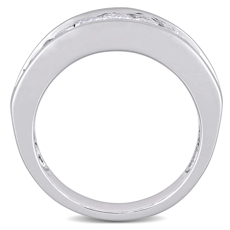 2 3/4 CT TGW Created White Sapphire Semi-Eternity Anniversary Band in
Sterling Silver