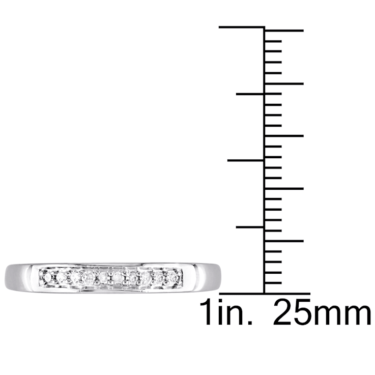 1/10 CT TW Diamond Anniversary Band in Sterling Silver
