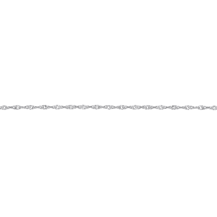 Singapore Chain Necklace in Platinum, 22 in