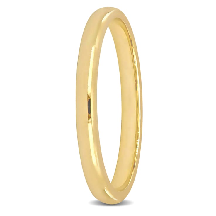 Ladies 2mm Comfort Fit Wedding Band in 14K Yellow Gold