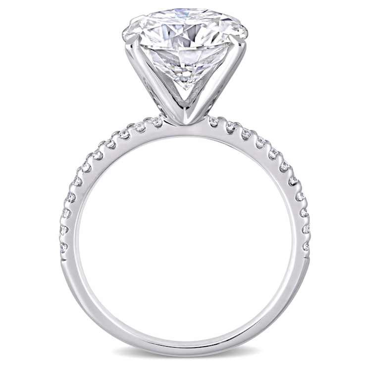 4 CT DEW Created Moissanite Engagement Ring in 10K White Gold