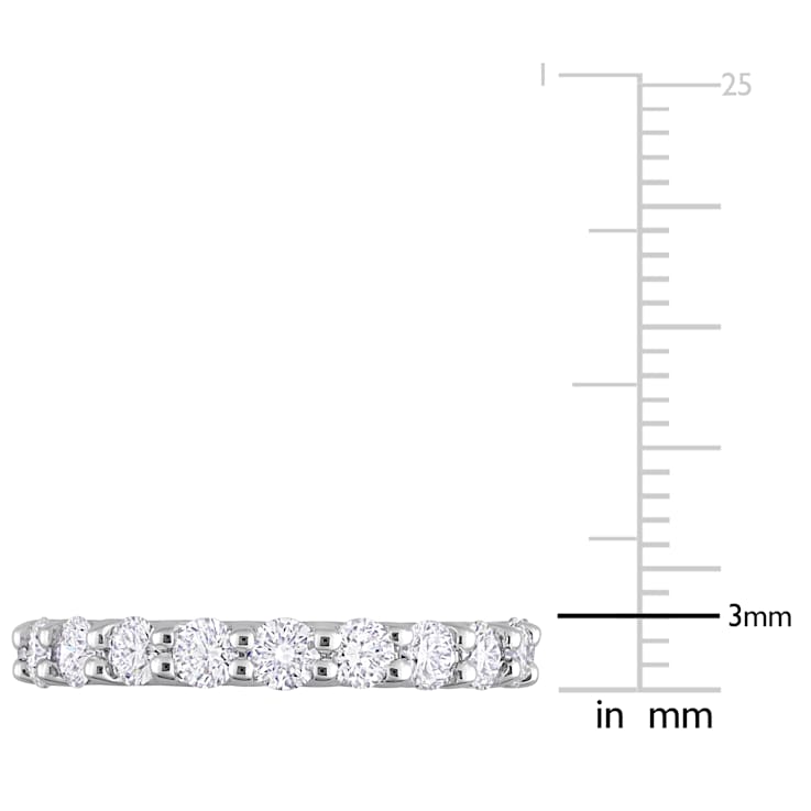 2 CT TGW Lab Grown Diamond Eternity Band in 14K White Gold - Size 6