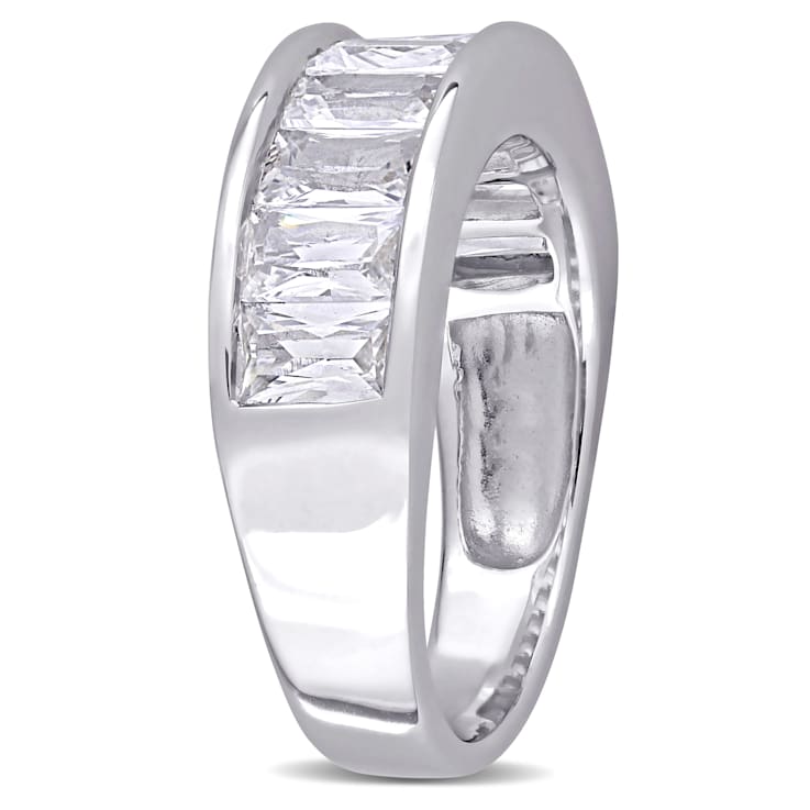 2 3/4 CT TGW Created White Sapphire Semi-Eternity Anniversary Band in
Sterling Silver