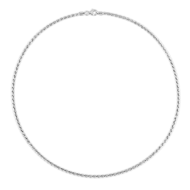 2.2MM Rope Chain Necklace in Sterling Silver