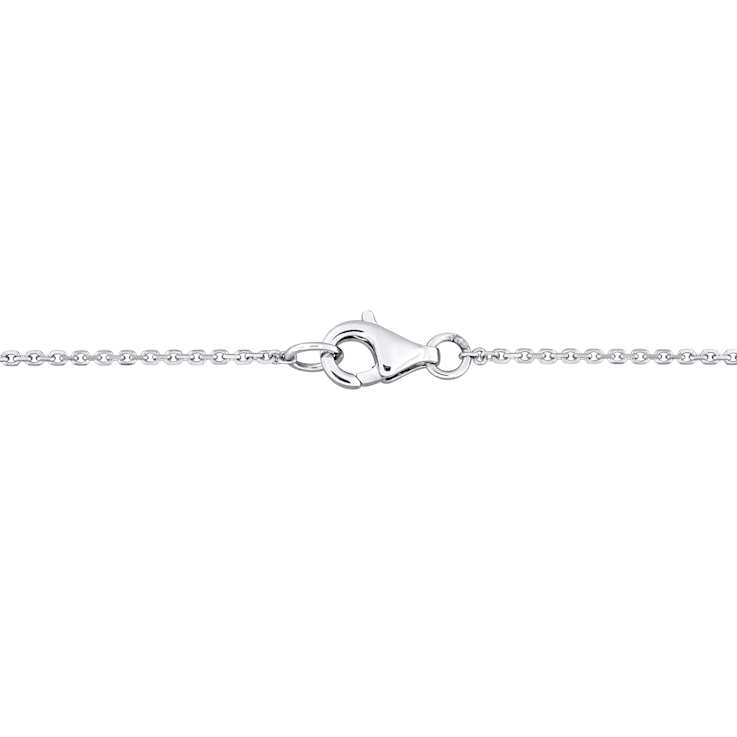 5/8ctw Lab-Grown Diamond 5-Stone Necklace in 14K White Gold