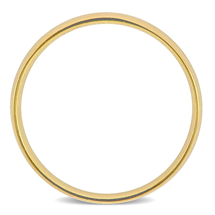 Ladies 4mm Polished Finish Wedding Band in 14K Yellow Gold