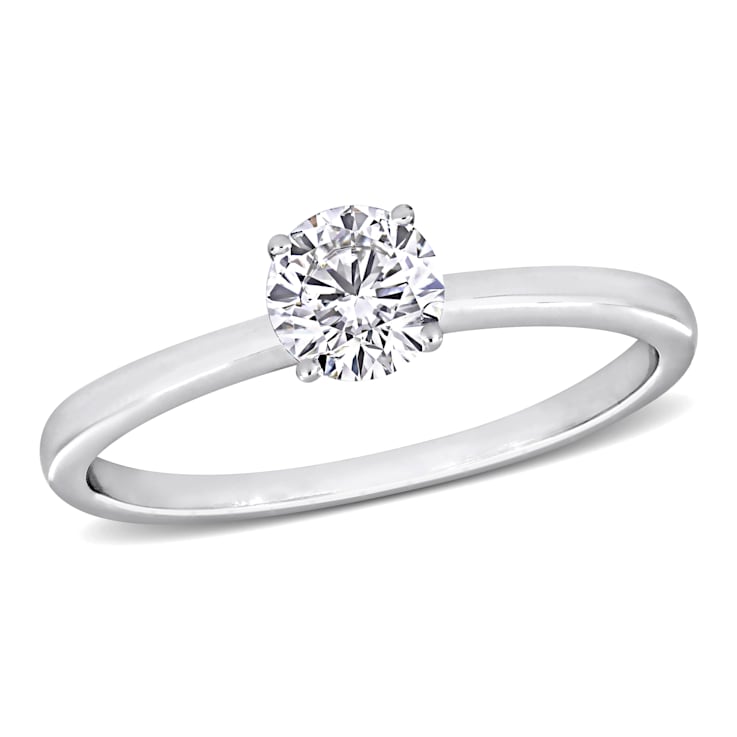1/2 CT TW Lab-Grown Diamond Solitaire Ring in 14K White Gold