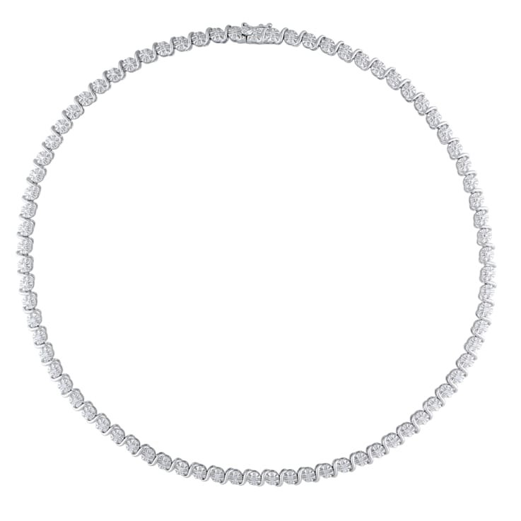 1/2 CT TW Diamond Necklace in Sterling Silver