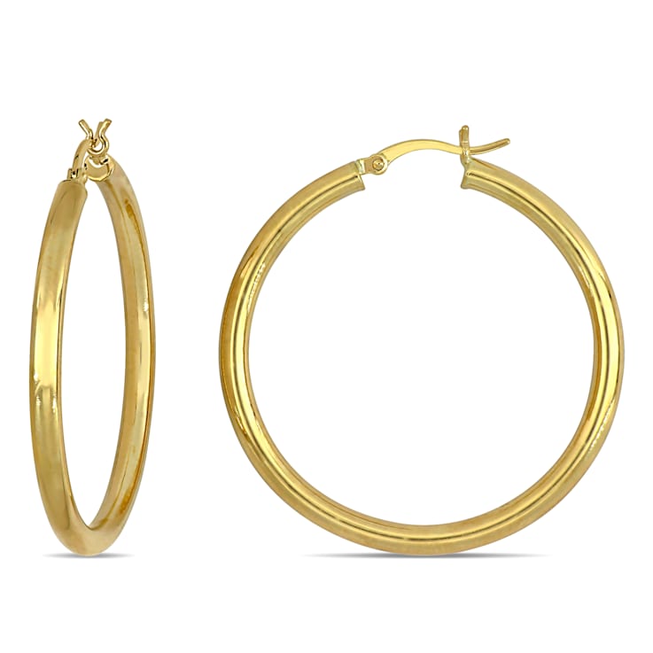9ct gold on sale hoop earrings 40mm