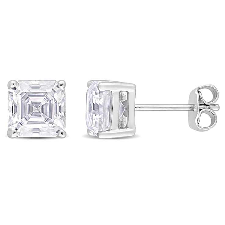 3 CT DEW Created Moissanite Stud Earrings in Sterling Silver