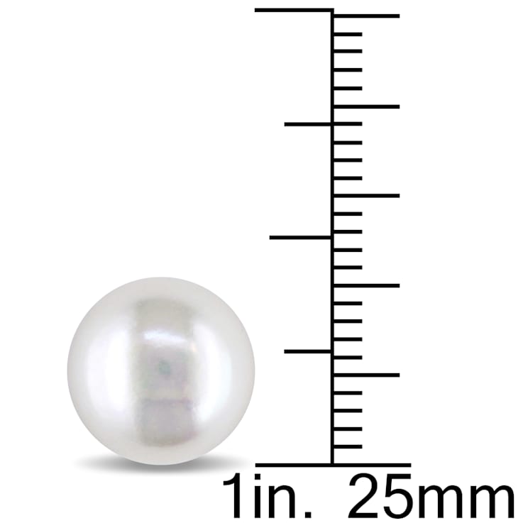 10-11MM Freshwater Cultured Pearl Stud Earrings in 14K Yellow Gold