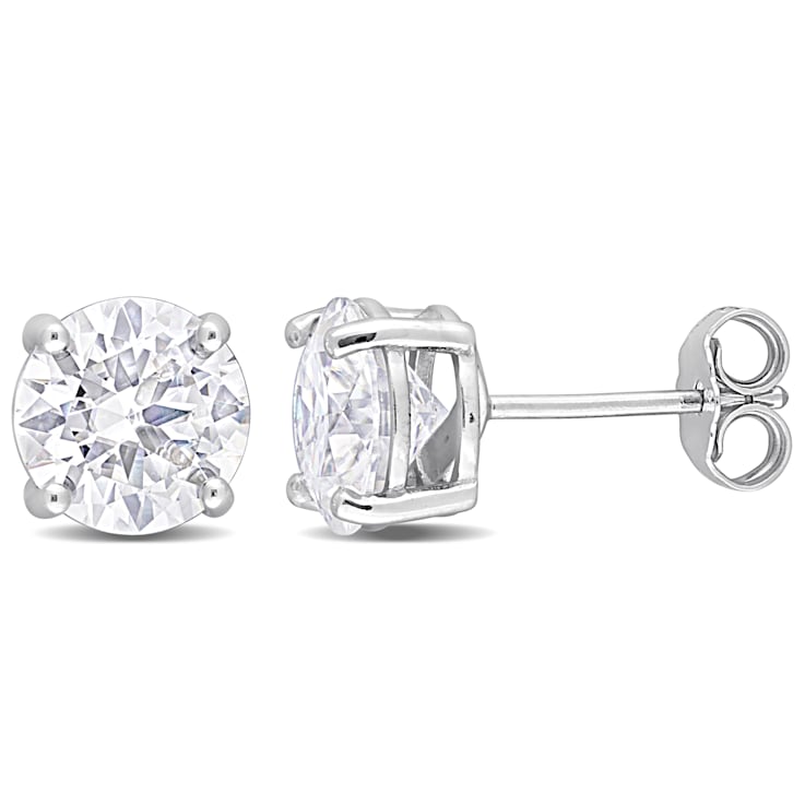 3 3/4 CT DEW Created Moissanite Stud Earrings in Sterling Silver