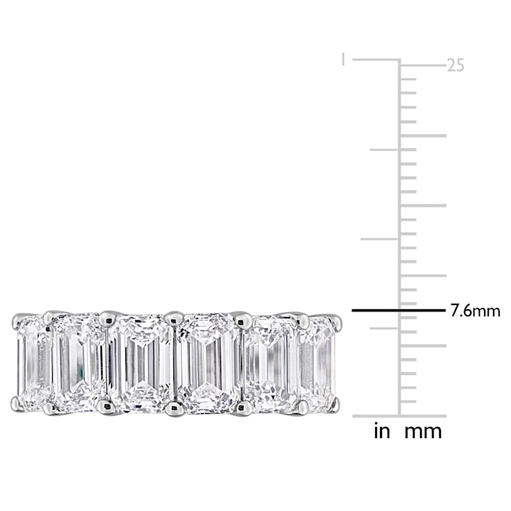 6 CT TW Lab-Grown Diamond Semi-Eternity Ring in 14K White Gold