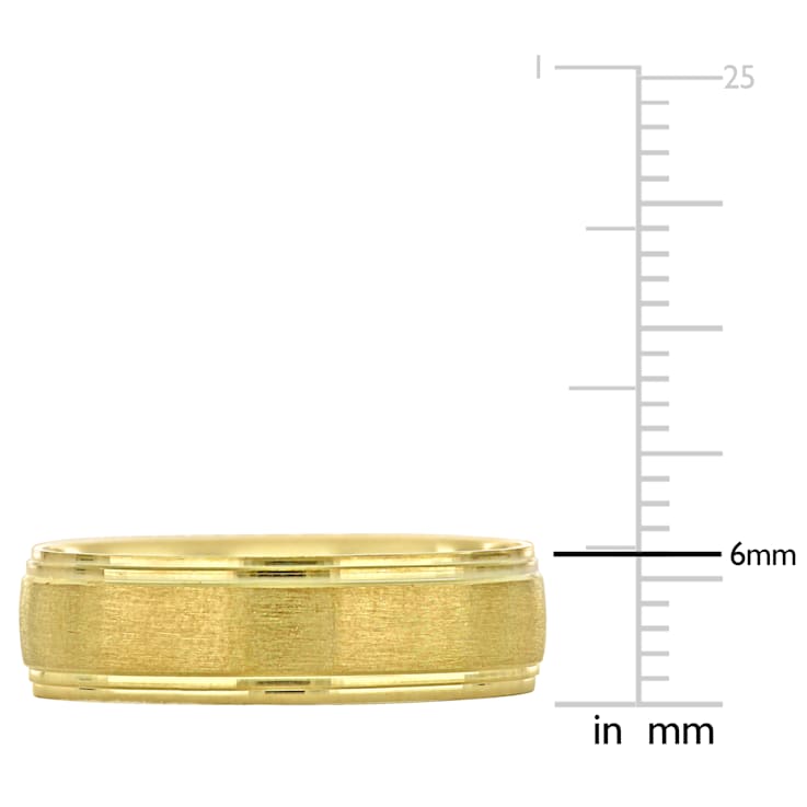 Men's 6mm Comfort Fit Wedding Band in 10K Yellow Gold