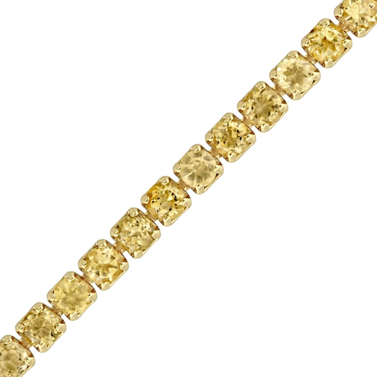 Citrine Tassel Bolo Bracelet in 18K Yellow Gold Over Sterling Silver