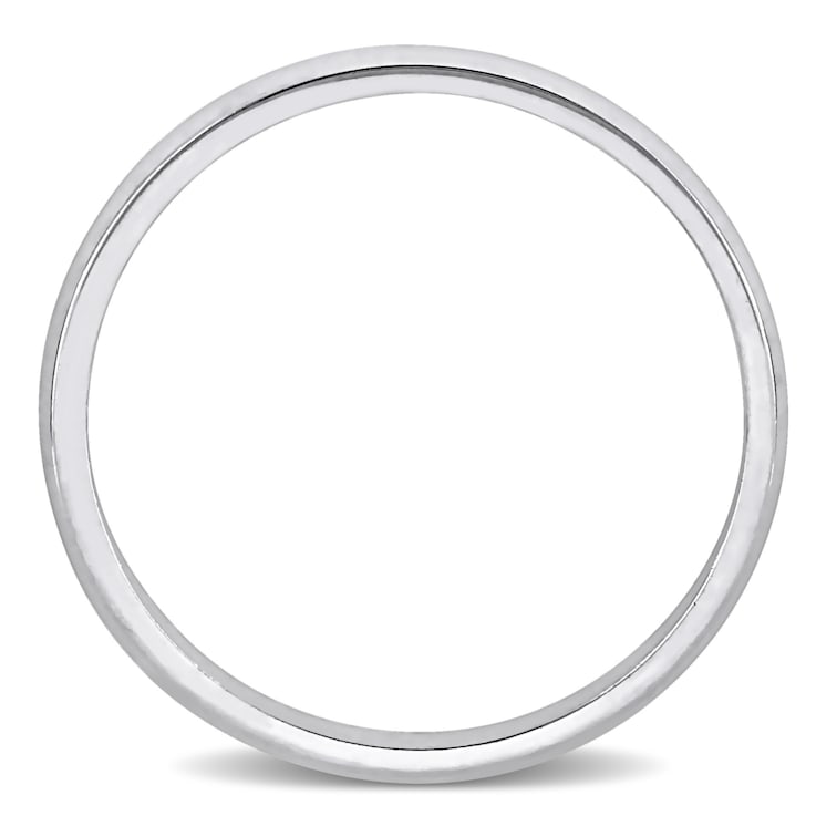 Ladies 2mm Comfort Fit Wedding Band in 14K White Gold