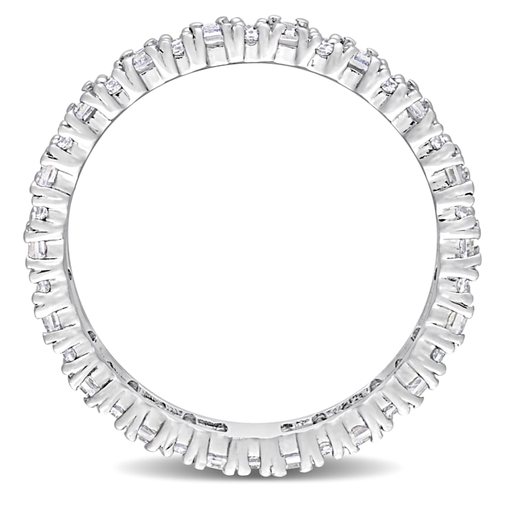 1 5/8 CT DEW Created Moissanite Eternity Ring in Sterling Silver
