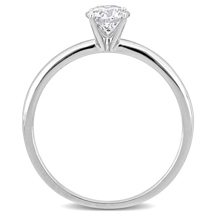 1/2 CT TW Lab-Grown Diamond Solitaire Ring in 14K White Gold