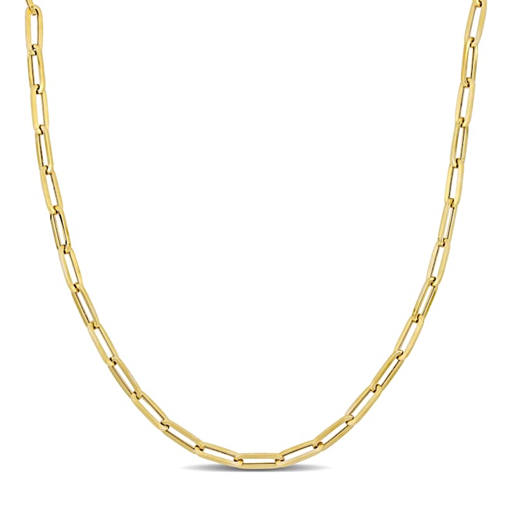 4 mm Oval Link Necklace in 14k Yellow Gold, 30 in