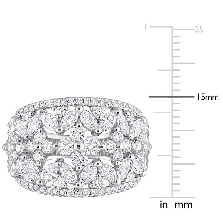 3 3/8 CT TGW Lab Grown Diamond Wide Band Ring in 14K White Gold