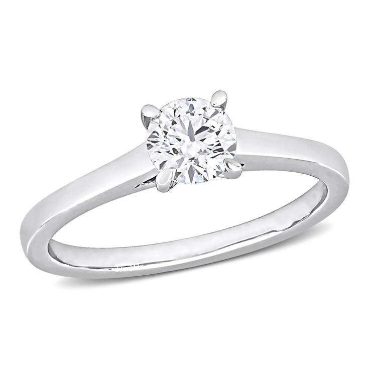 1/2 CT TW Diamond Solitaire Engagement Ring in Platinum (GIA Certified)