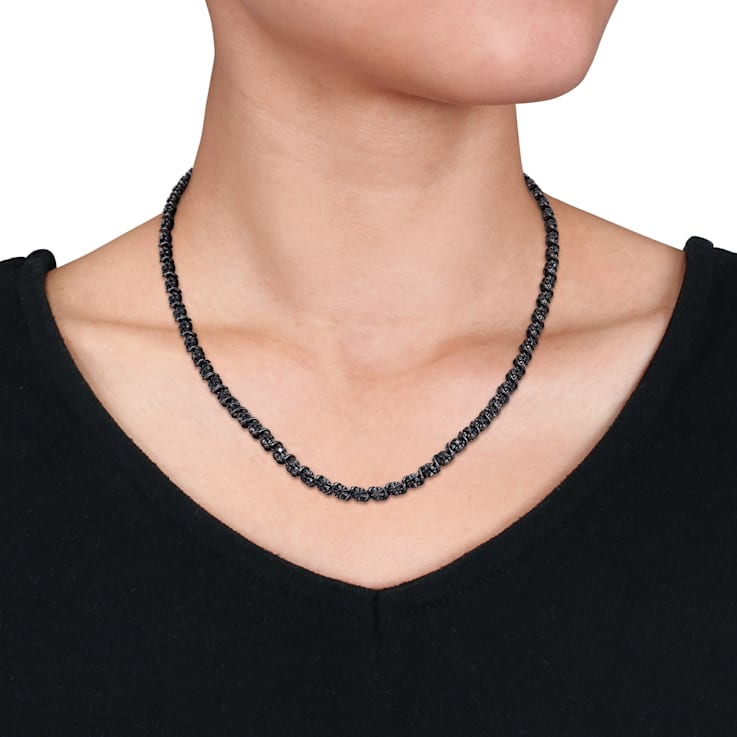 Black diamond tennis chain mens cheap