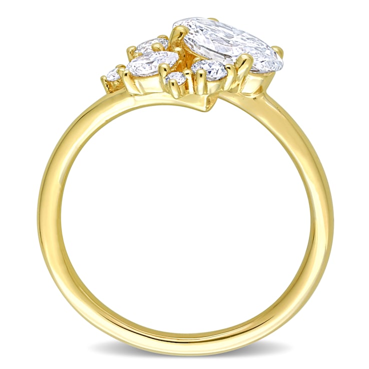 1 1/3 CT TGW Lab Grown Diamond Ring in 14K Yellow Gold