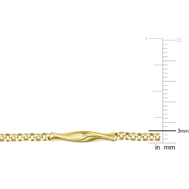 Twist Bar Station Necklace in 14k Yellow Gold