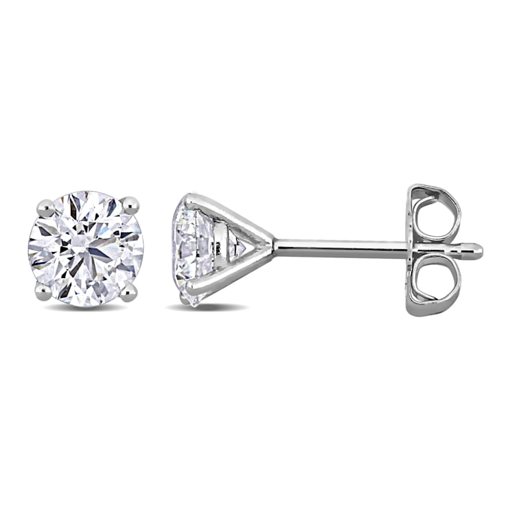 1 CT TW Lab-Grown Diamond Martini Style Stud Earrings in Platinum (IGI Certified)