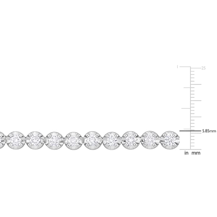 10 4/5ctw Lab-Grown Diamond Necklace Necklace in 14K White Gold