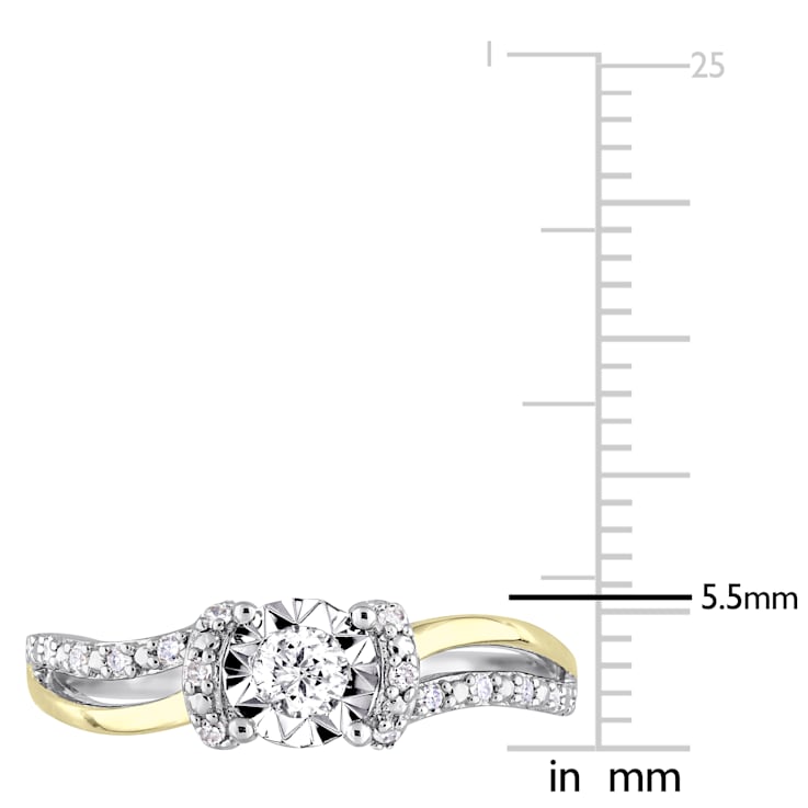 1/5 CT TW Diamond Promise Ring in Sterling Silver