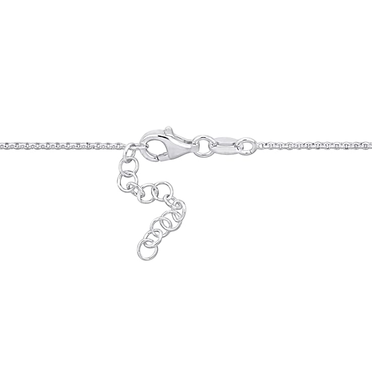 Heart Charm Necklace in 2-Tone Sterling Silver